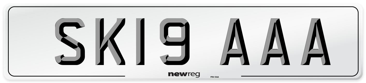 SK19 AAA Number Plate from New Reg